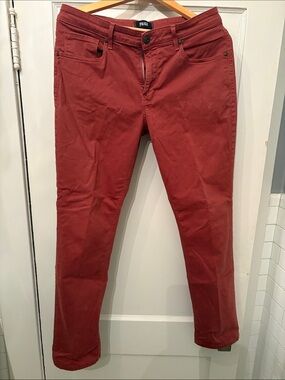 PAIGE Men's Slim Straight Jeans in Rust